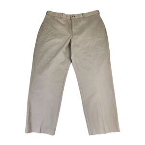 Savane Mens 36x29 Chino Pants Khaki Flat Front Slash Pockets Cotton Stretch